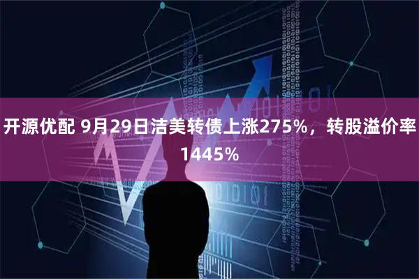 开源优配 9月29日洁美转债上涨275%，转股溢价率1445%