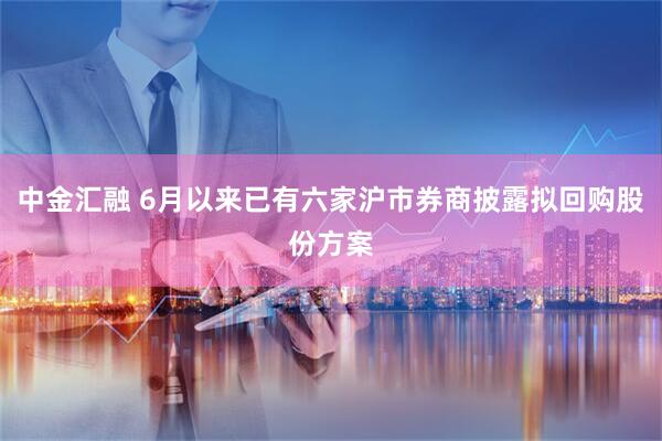 中金汇融 6月以来已有六家沪市券商披露拟回购股份方案